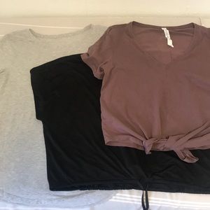 Lulu lemon 3sets of T-Shirts